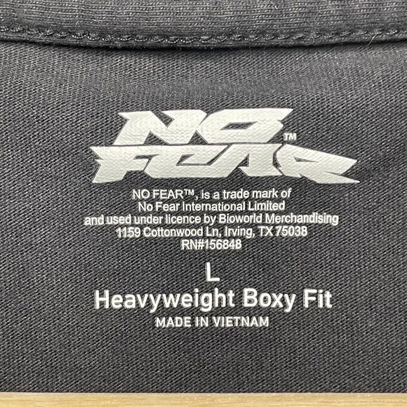Hollister No Fear Heavyweight Boxy Fit T-Shirt L Black Casual Mens Graphic Tee - Picture 3 of 6